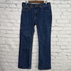 Cowgirl Tuff Just Tuff Jeans Womens 31x31 Bootcut Dark Wash Stretch Embroidered